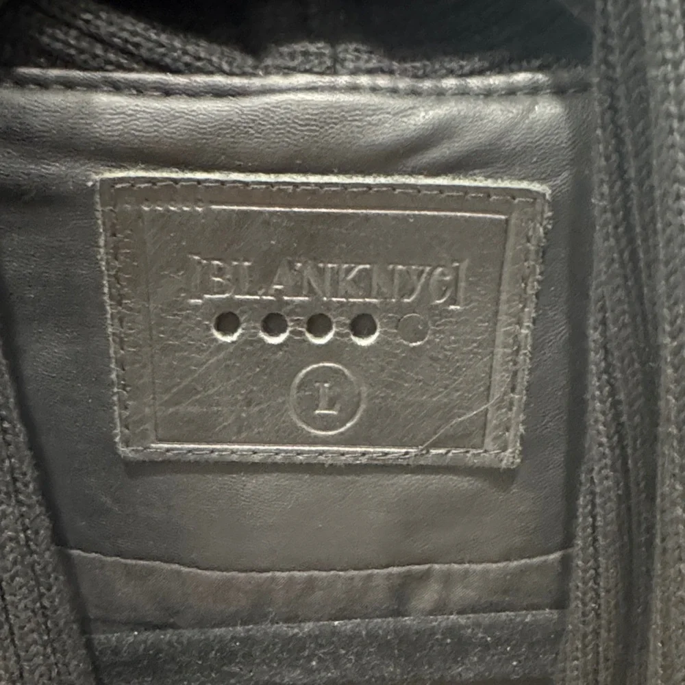 Blank NYC Black Draped Leather Jacket - Picture 2 of 5